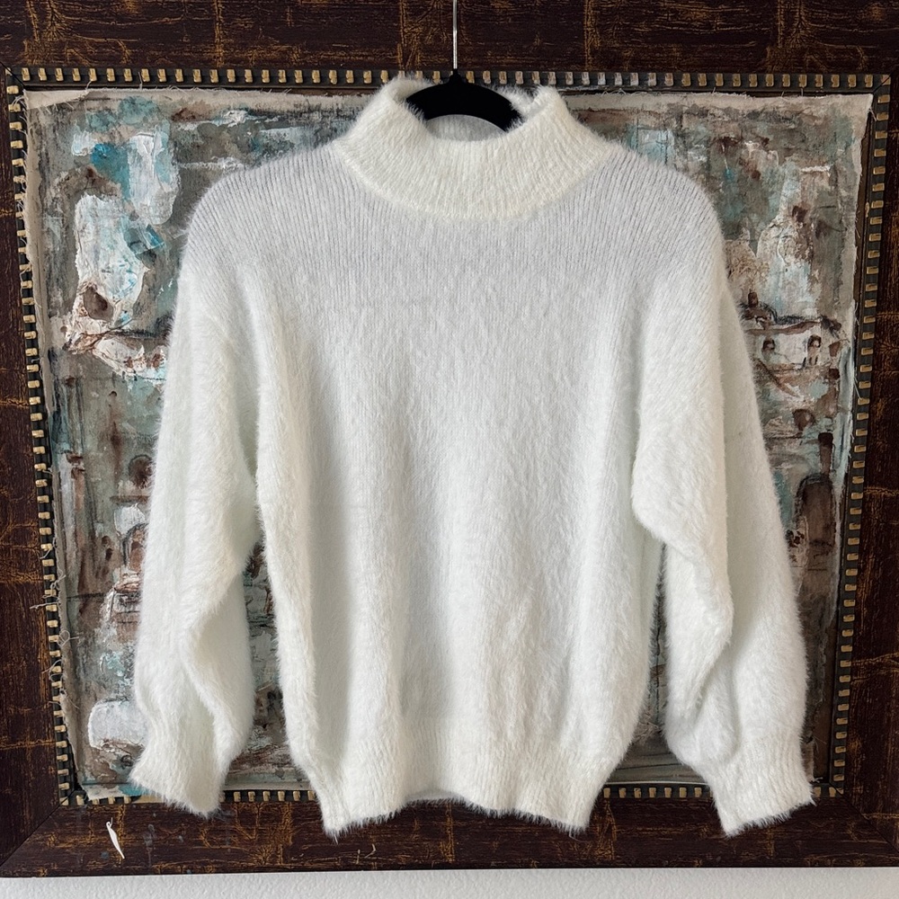 Cozy White Turtleneck Sweater